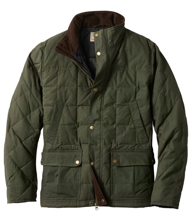 Bean's Upcountry Waxed Cotton Down Jacket Men's Regular