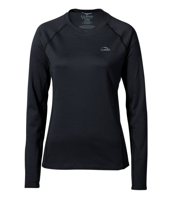 L.L.Bean Midweight Baselayer Crew Long Sleeve Women's Regular