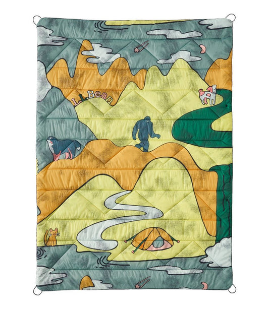 L.L.Bean Puffer Blanket Print