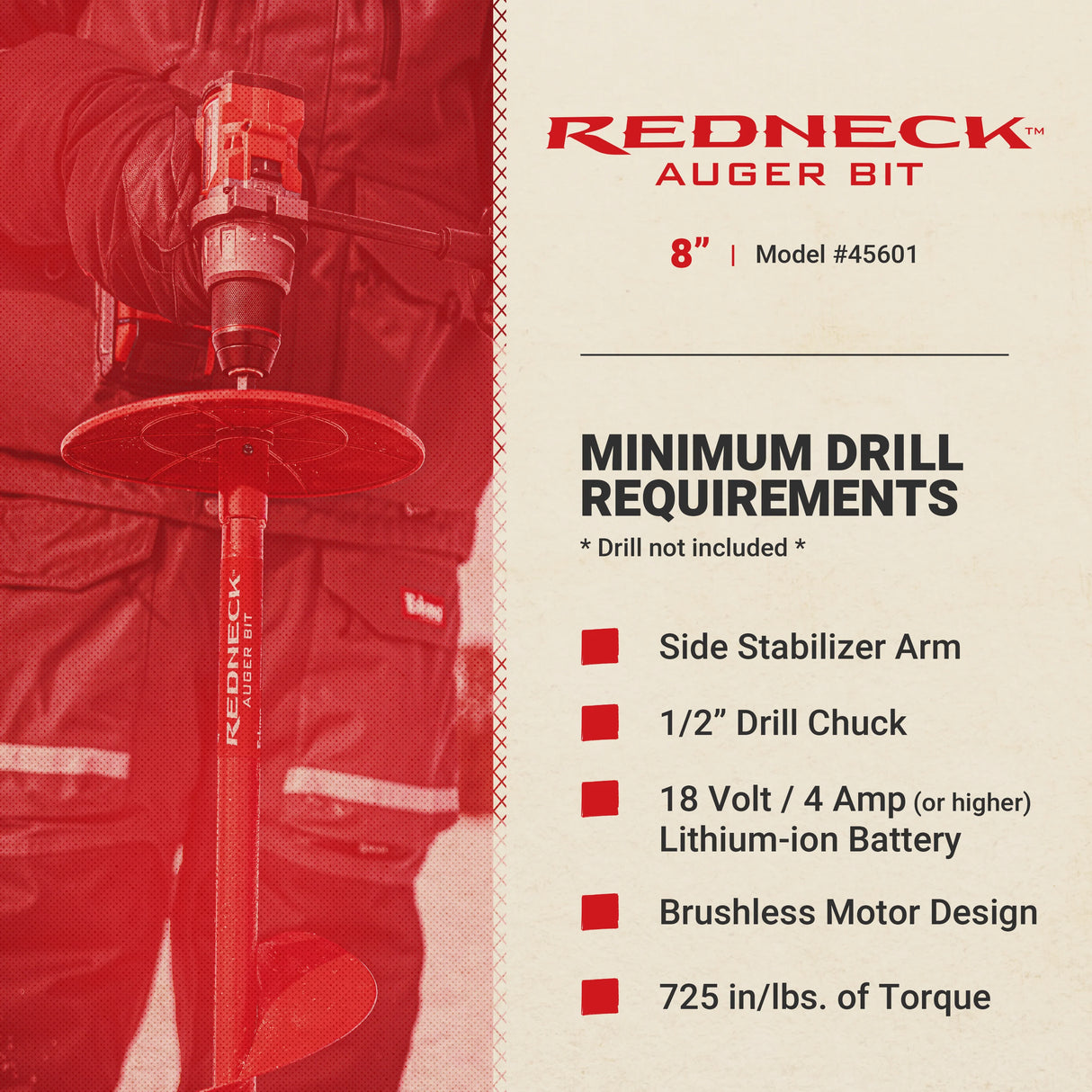 8" Redneck Drill Adaptive