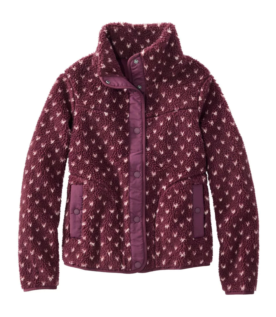 Bean's Sherpa Fleece Jacket Print Women's Regular