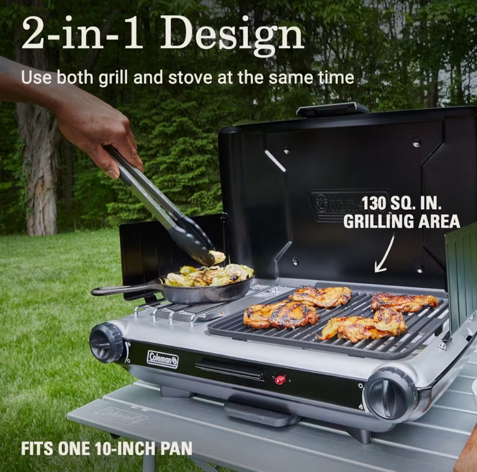 Classic 2-in-1 Camping Grill/Stove