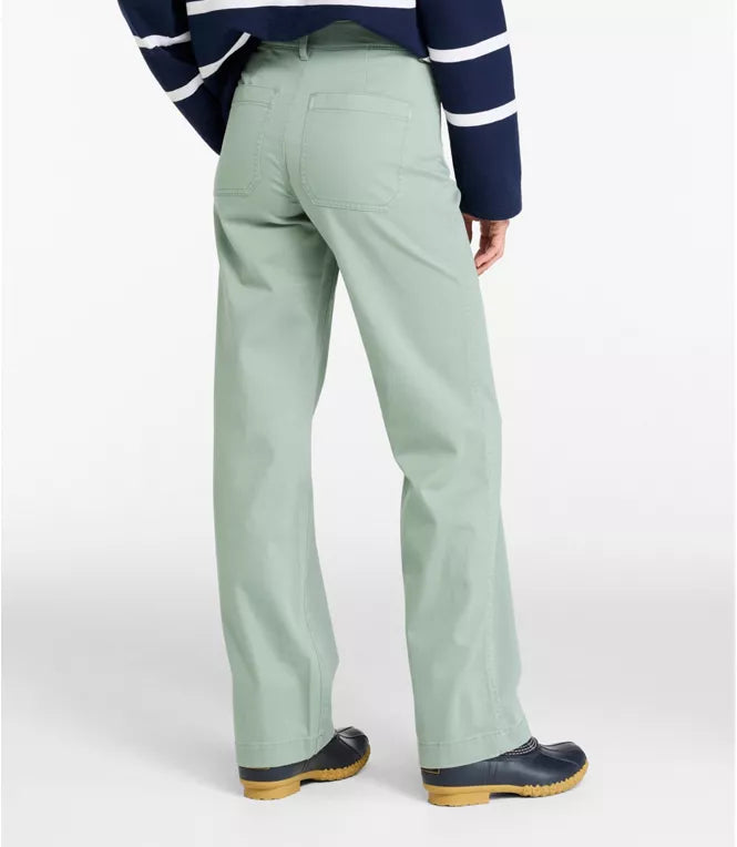 Comfort Stretch Mid Rise Wide Straight Leg Patch Pocket Pant Women's Regular