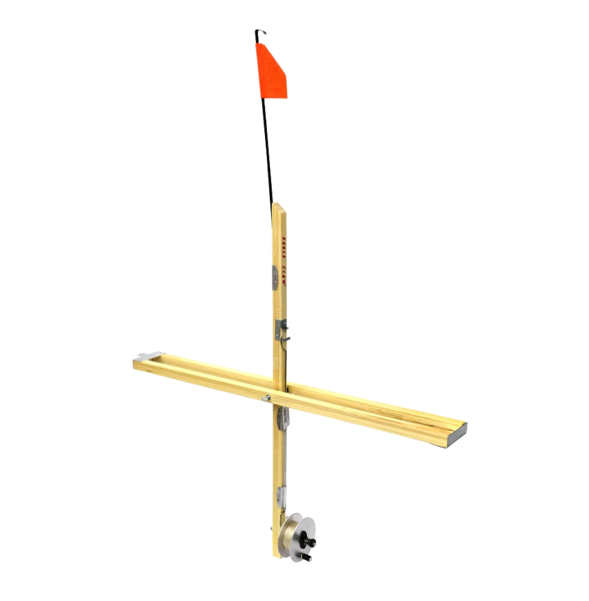 Elite Wood Tip Up - Metal Reel holds 150YD