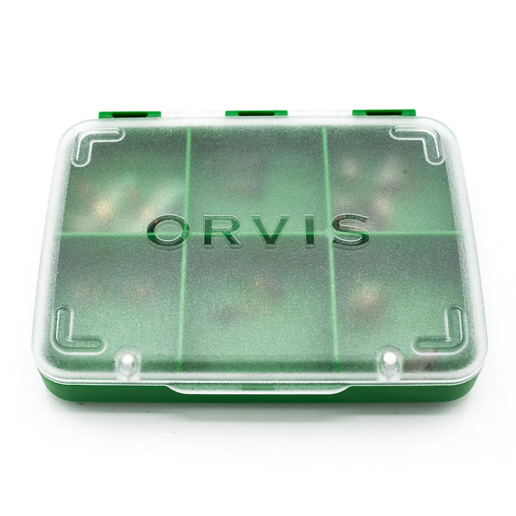 ORVIS 6 COMPARTMENT FLY BOX GREEN