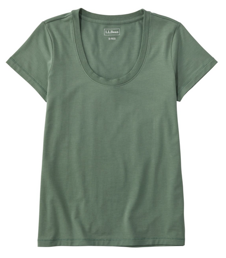 Soft Stretch Supima Tee Scoopneck Short Sleeve Women's Regular