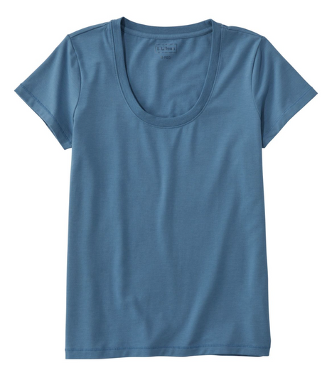 Soft Stretch Supima Tee Scoopneck Short Sleeve Women's Regular