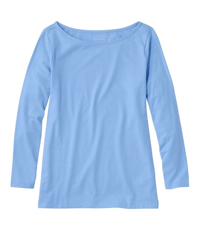 Soft Stretch Supima Tee Boatneck Bracelet Sleeve Women's Regular