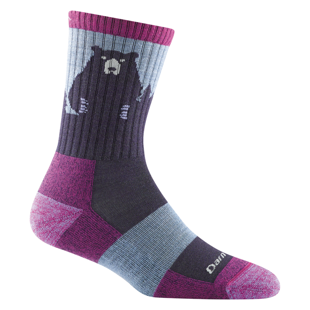 Women's Bear Town Micro Crew Lightweight Hiking Sock with Cushion