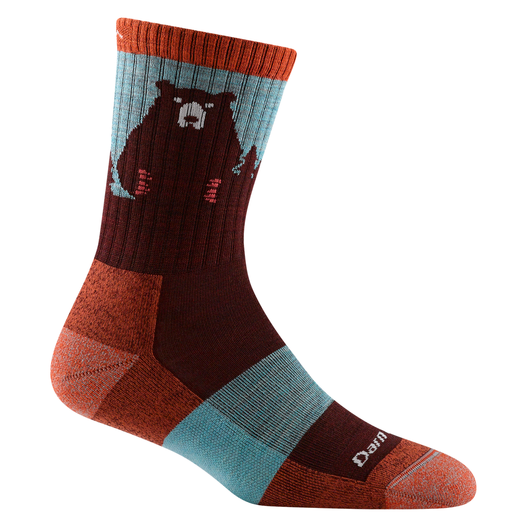 Women's Bear Town Micro Crew Lightweight Hiking Sock with Cushion