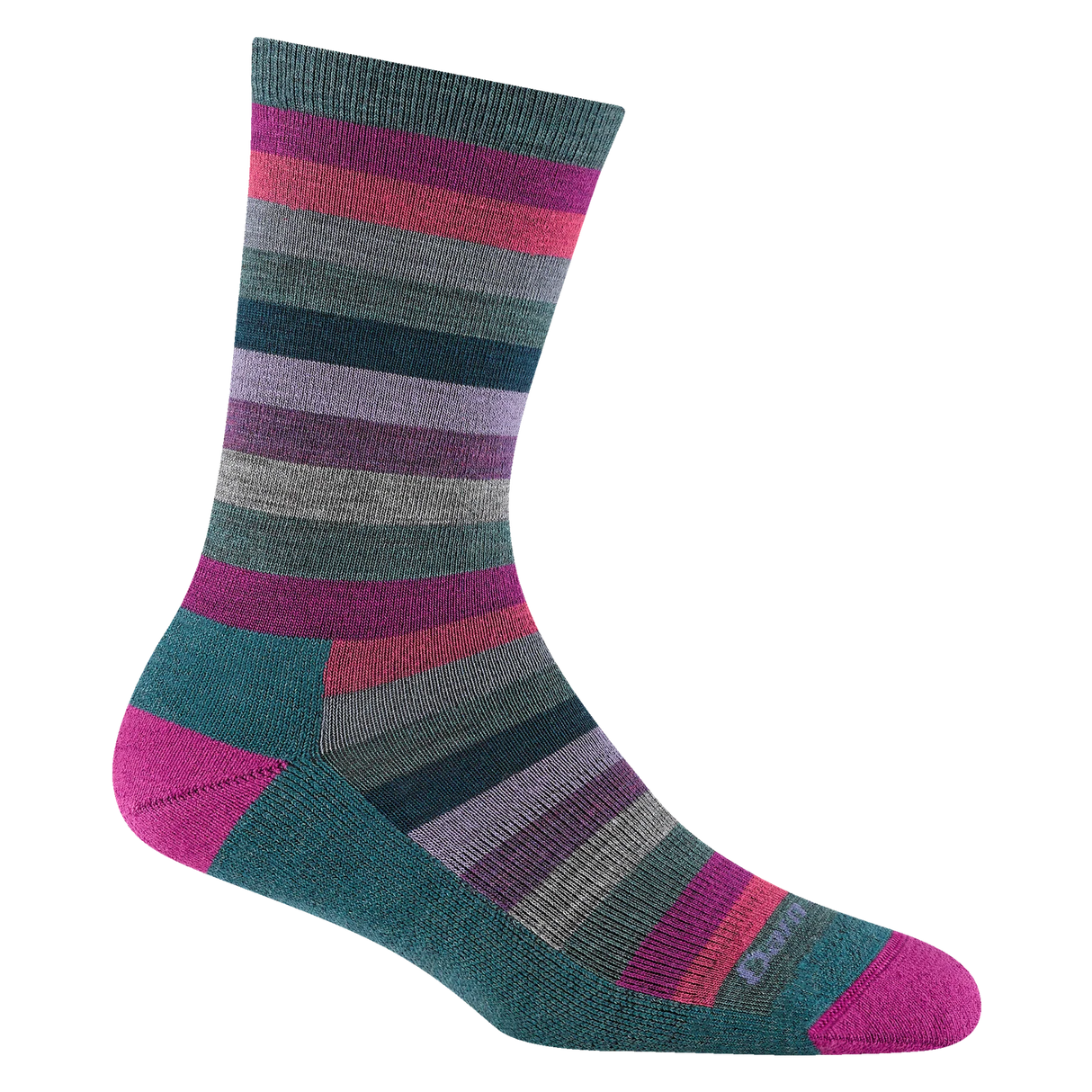 1644 WOMEN'S MYSTIC STRIPE CREW LIGHTWEIGHT WITH CUSHION