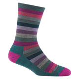 1644 WOMEN'S MYSTIC STRIPE CREW LIGHTWEIGHT WITH CUSHION