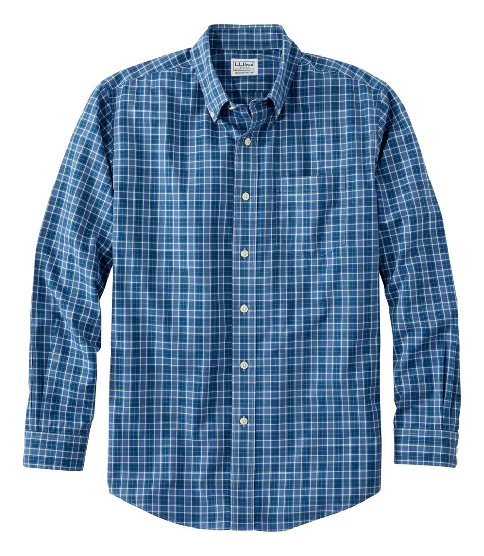 Wrinkle-Free Kennebunk Shirt Long Sleeve Slightly Fitted Check Men's R -  Maine Sport Outfitters