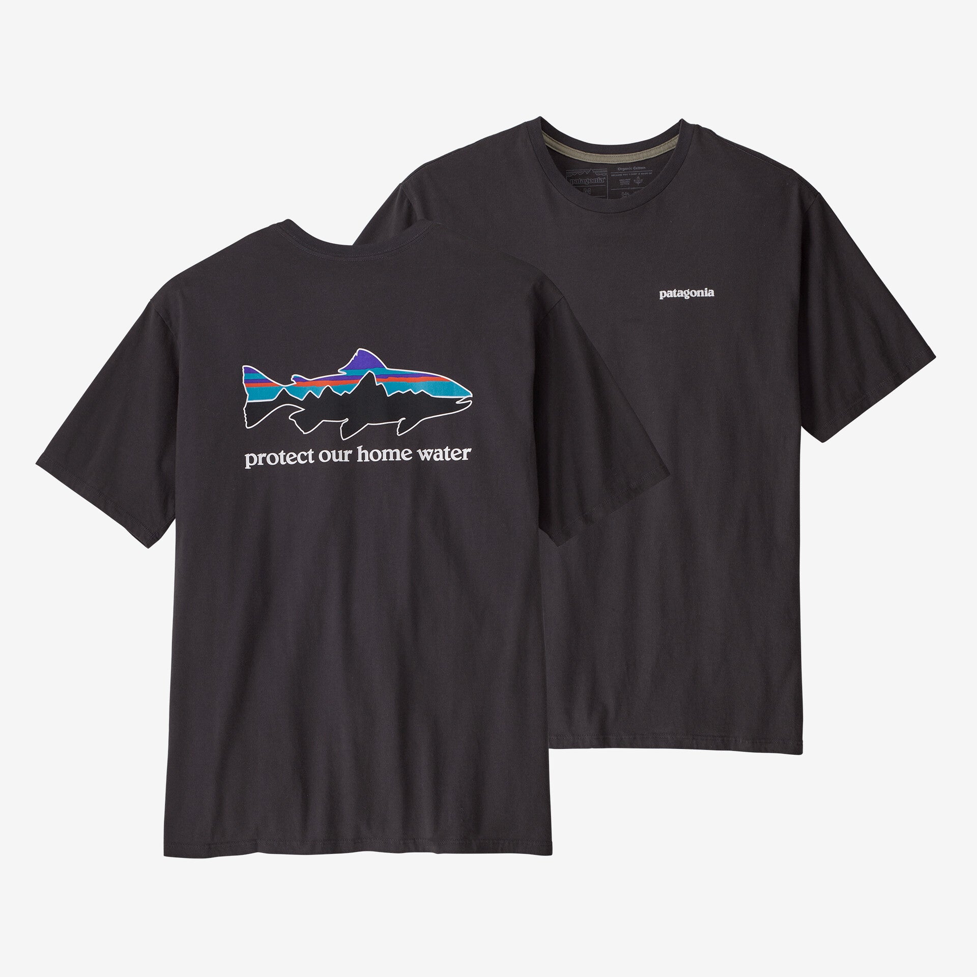 Rare] Patagonia World Trout Print Tee in Antique Gold, Size