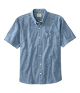 Comfort Stretch Chambray Shirt Short Sleeve Traditional Fit Men's Regular