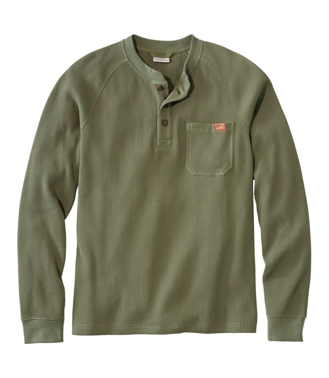 BeanBuilt Waffle Henley Men's Regular