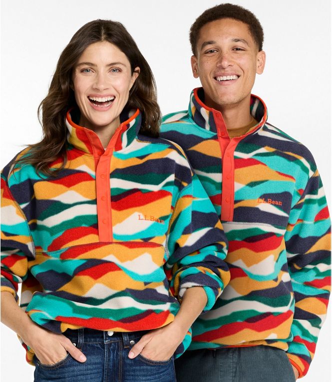 Bean's Classic Snap Fleece II Pullover Print Adults