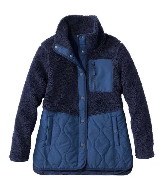 Bean's Mixed Media Sherpa Fleece Jacket Women's Regular