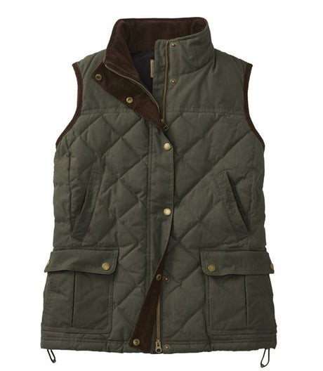 Bean's Upcountry Waxed Cotton Down Vest Women's Regular