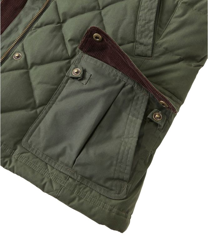 Bean's Upcountry Waxed Cotton Down Vest Women's Regular