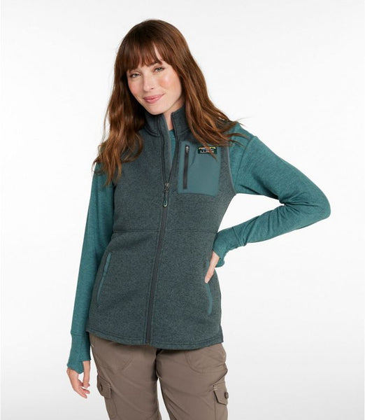 Bean's Sweater Fleece Long Vest Women's Regular - Maine Sport