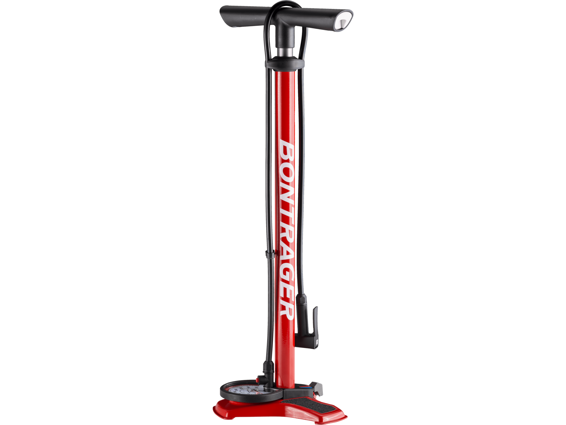 Dual Charger Floor Pump, Red