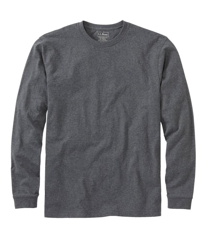 Carefree Unshrinkable T Shirt Without Pocket Long Sleeve Men's Regular