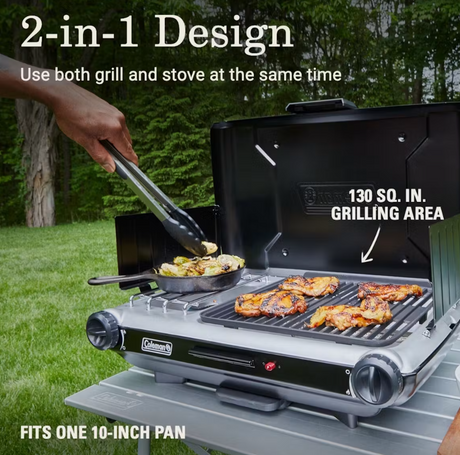Classic 2-in-1 Camping Grill/Stove