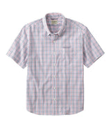 Comfort Stretch Performance Shirt Short Sleeve Slightly Fitted Plaid Men's Regular
