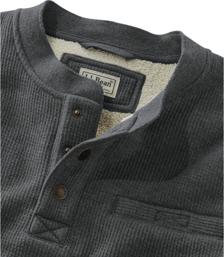 Katahdin Iron Works Bonded Waffle Fleece Henley Slightly Fitted Men's Regular