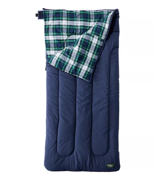 L.L.Bean Flannel Lined Camp Sleeping Bag 40F Regular
