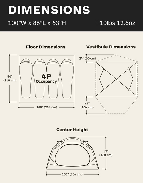 Limestone 4P Tent Kiwi