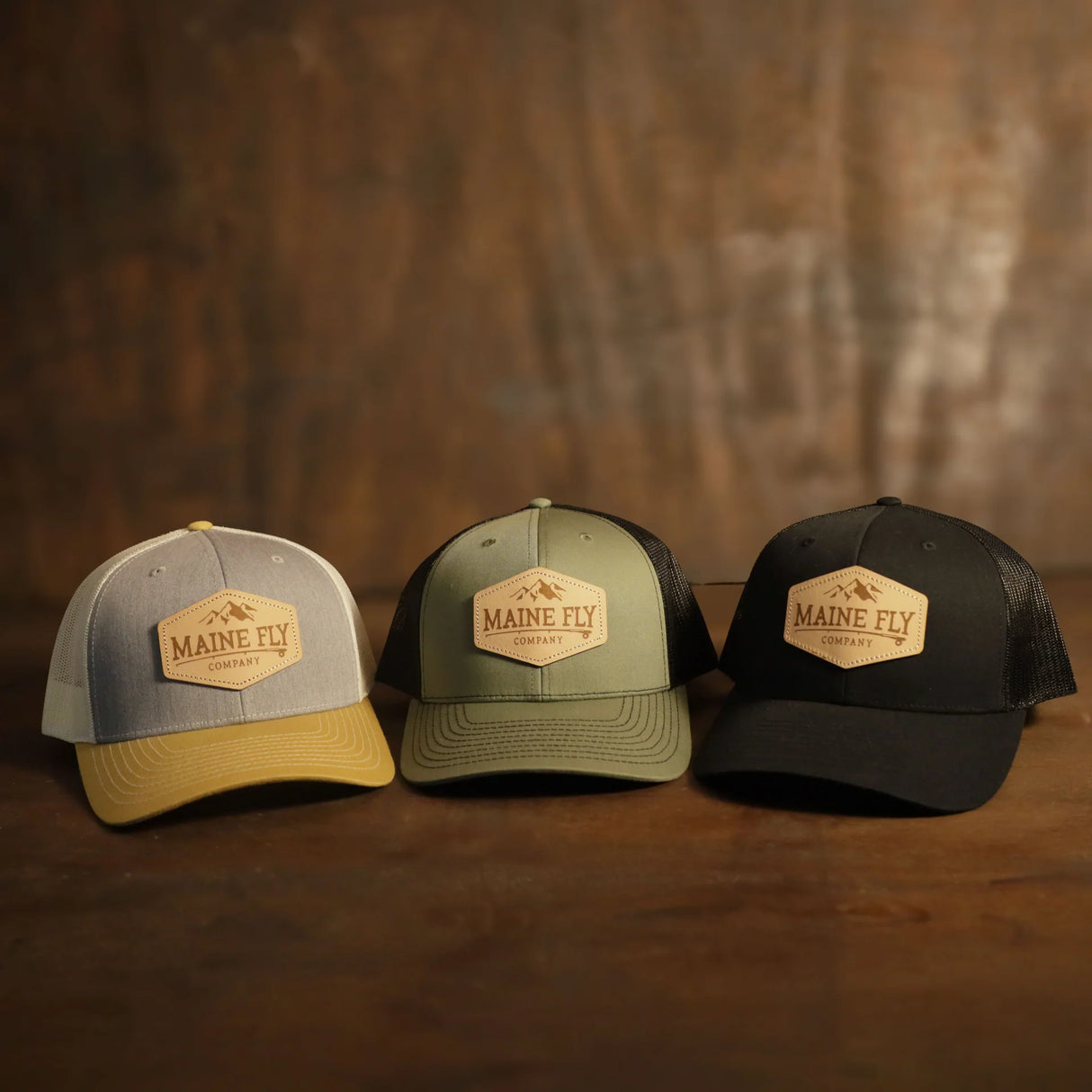 Maine Fly Co Leather Patch Hat