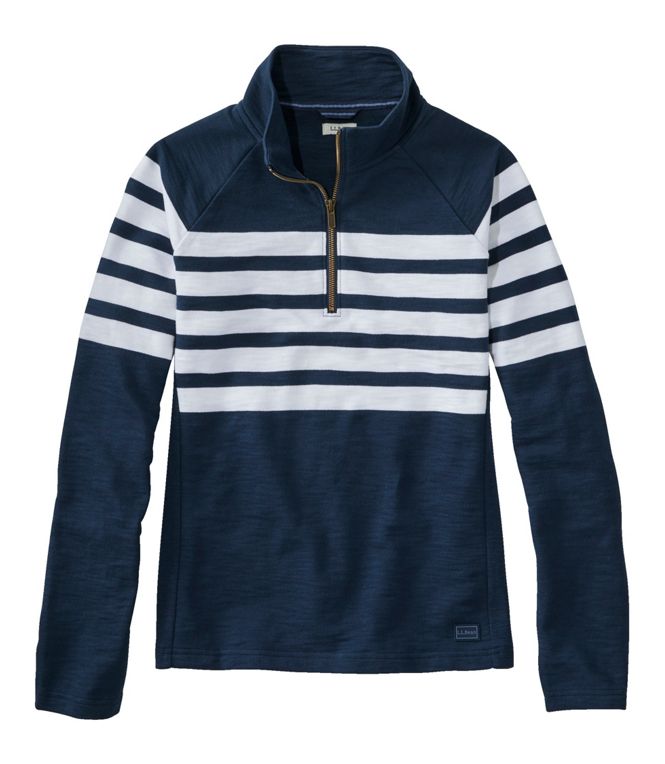 Peaks Island 1/4 Zip Stripe Women's Regular