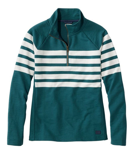 Peaks Island 1/4 Zip Stripe Women's Regular