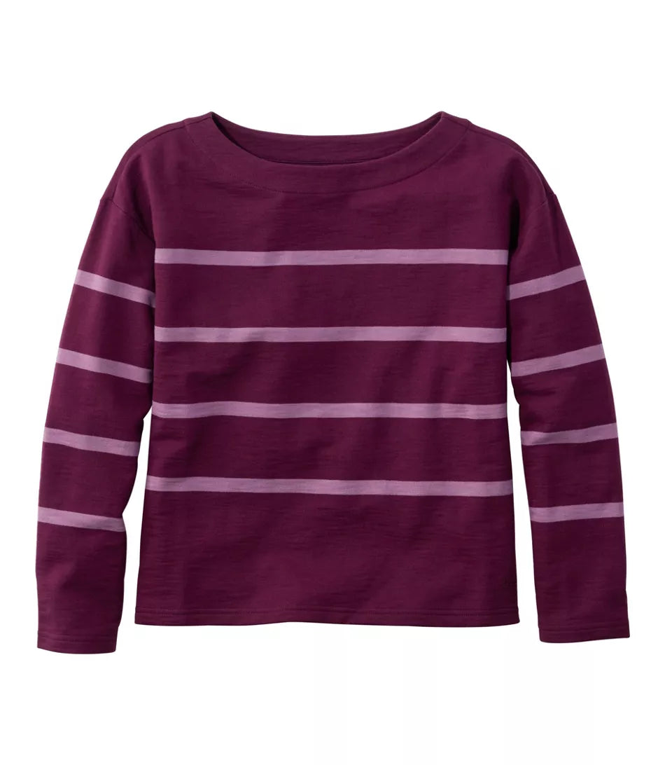 Peaks Island Relaxed Boatneck Long Sleeve Stripe Women's Regular