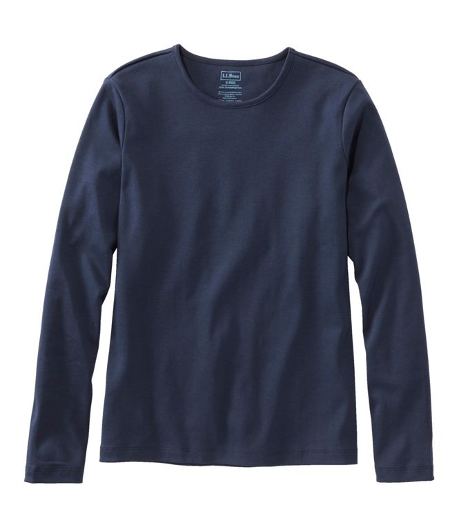 Pima Crewneck Long Sleeve Women's Regular