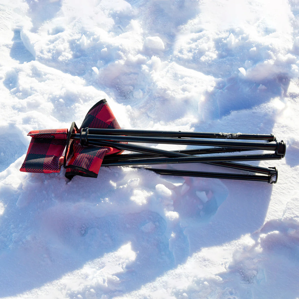 Plaid Folding Ice Chair Reg