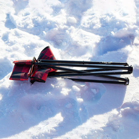 Plaid Folding Ice Chair Reg
