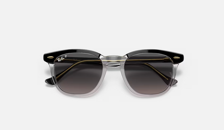 RB2298 Hawkeye 1294/M3 Black on Transparent /Polarized Grey Gradient 52-21