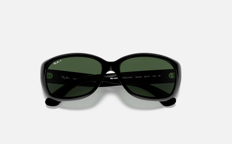 RB4101 Jackie Ohh 601/58  Gloss Black/Polarized Green Classic 58-17