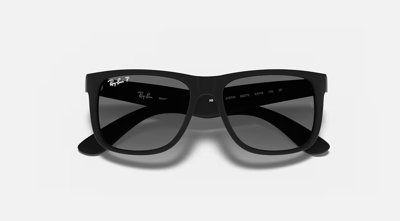 RB4165 Justin 622/T3 Matte Rubber Black w/ Light Grey Gradient 55-16