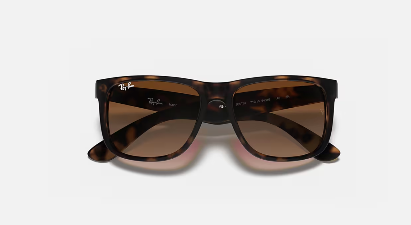 RB4165 Justin 710/13 Matte Havana w/ Dark Brown 55-16