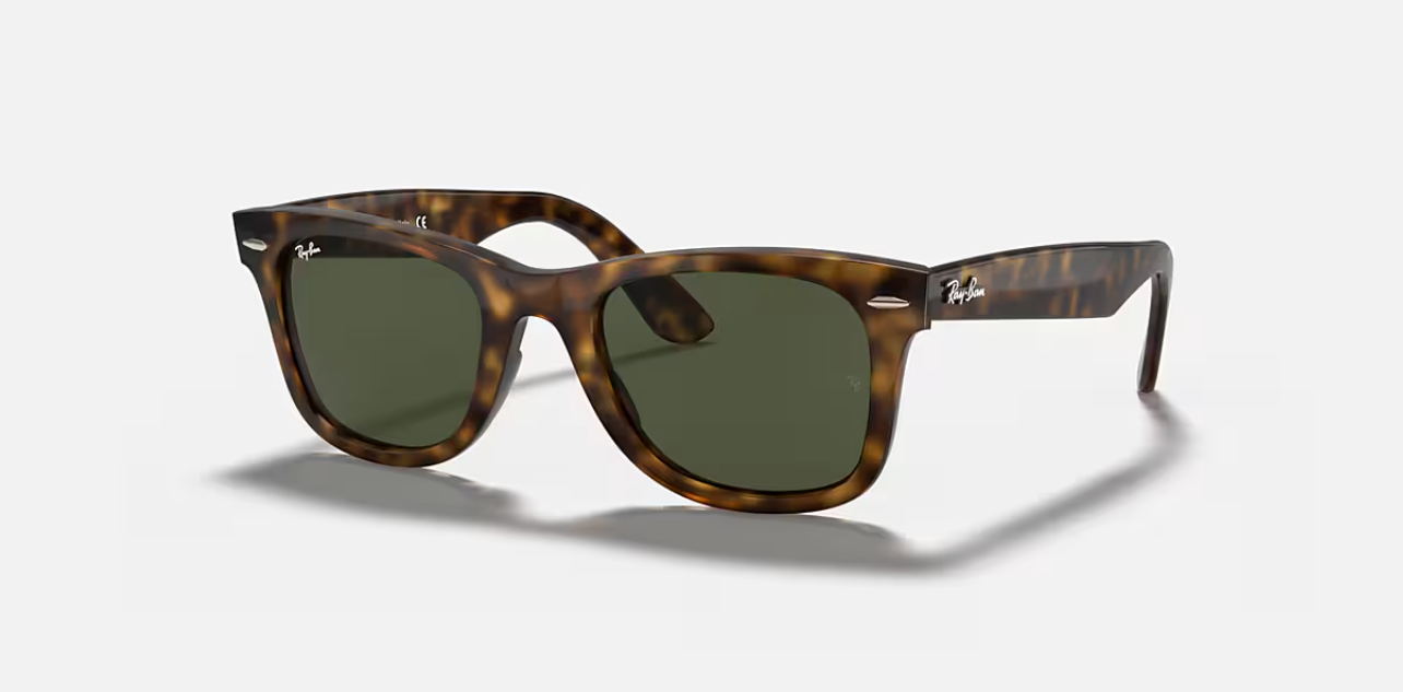 RB4340 Wayfarer Ease 710 Polished Light Havana w/ G-15 Green 50