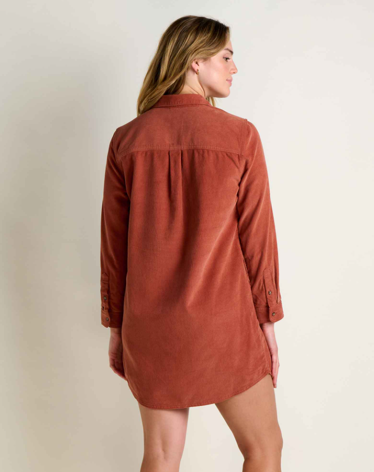 Scouter Cord Popover Long Sleeve Dress