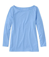 Soft Stretch Supima Tee Boatneck Bracelet Sleeve Women's Regular