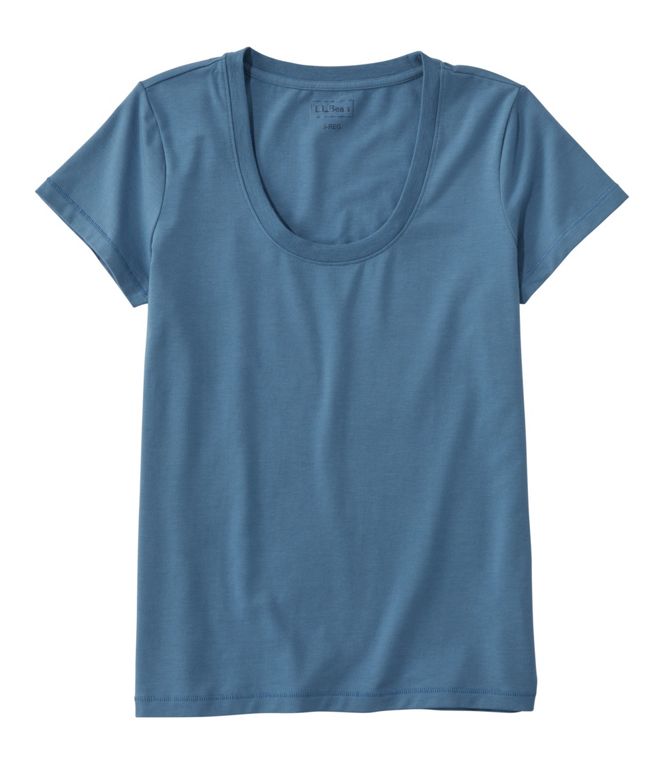 Soft Stretch Supima Tee Scoopneck Short Sleeve Women's Regular