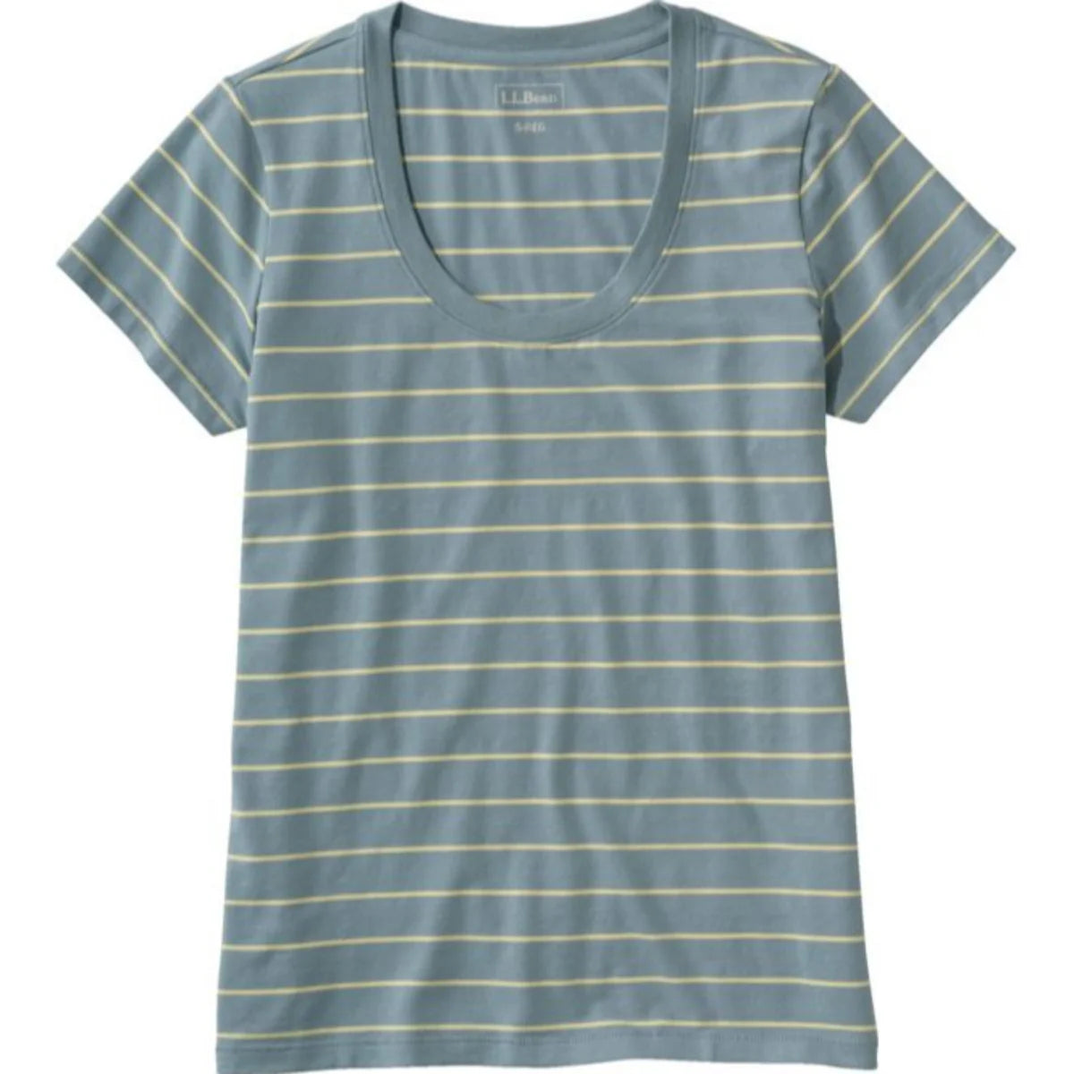Soft Stretch Supima Tee Scoopneck Short Sleeve Stripe Women's Regular
