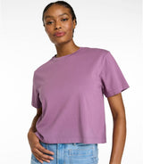 Sunday Sunwashed Cropped Boxy Crewneck Tee Short Sleeve Women's Regular