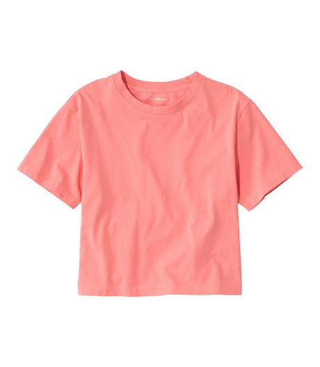 Sunday Sunwashed Cropped Boxy Crewneck Tee Short Sleeve Women's Regular